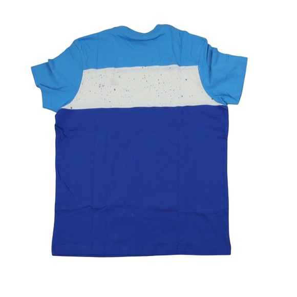 staple pigeon t-shirt short sleeve / size small / striped blue / graphic t-shirt - Picture 2 of 3